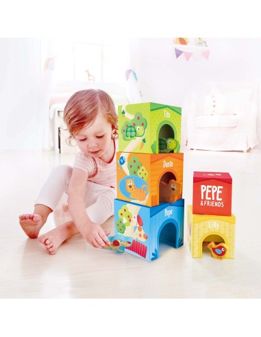 Cubes à empiler puppy et ses amis - Hape