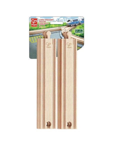 Ensemble de 4 longs rails droits - Hape