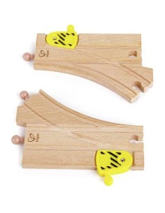 2 rails d'aiguillage en Y - Hape