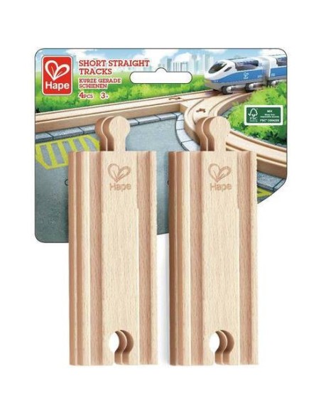 Ensemble de 4 rails droits - Hape