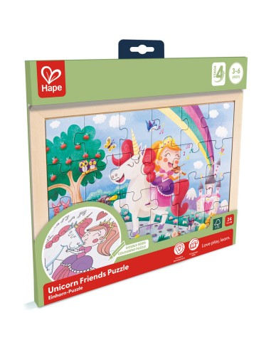 Puzzle 24 pcs Licorne 2 en 1 - Hape