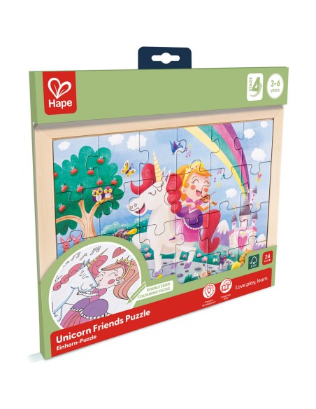 Puzzle 24 pcs Licorne 2 en 1 - Hape