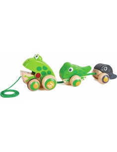 Famille de grenouilles à tirer - Hape