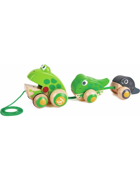 Famille de grenouilles à tirer - Hape