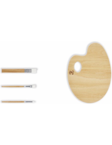 Palette de peinture et ses pinceaux - Hape