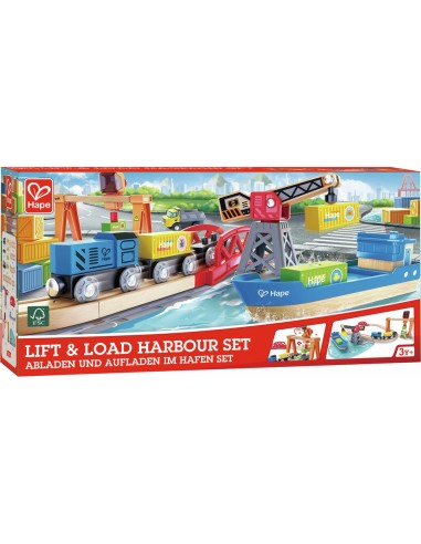 Circuit de train cargo et grue - Hape