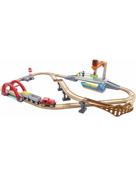 Circuit de train de cargaison avec port maritime - Hape