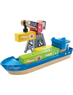 Bateau Cargo et Grue - Hape