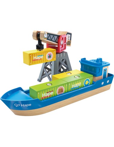 Bateau Cargo et Grue - Hape