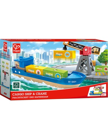 Bateau Cargo et Grue - Hape