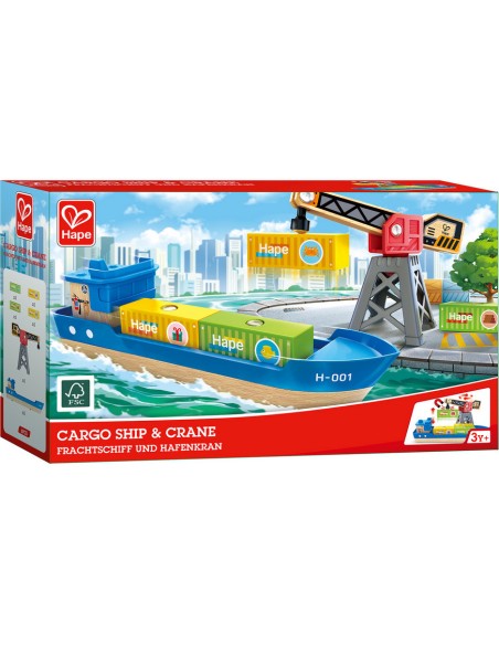 Bateau Cargo et Grue - Hape