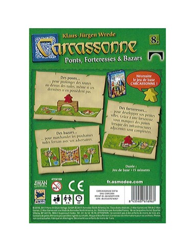 Carcassonne : Ponts, Forteresses et Bazars - Extension - Jeux de société - Filosofia Games
