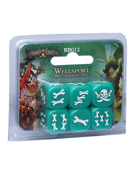 Rum & Bones - Wellsport Brotherhood Dice Set verts - Jeu de société - Cmon