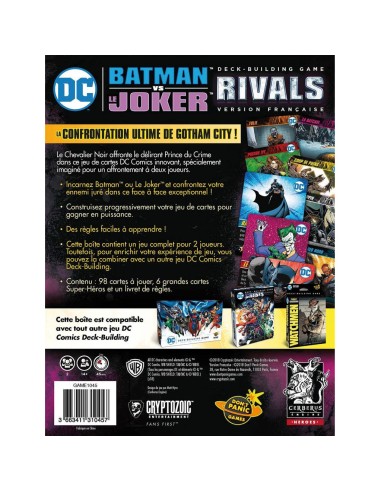 Dc Comics Jeu de Deck-Building: Extension Rivals, Batman Vs Joker - Jeu de société - Don't Panic Games