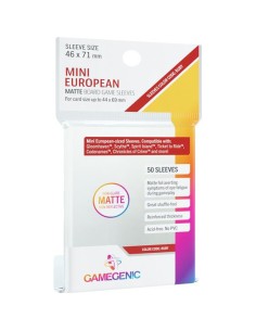 Protège cartes 50 sleeves Matte 46x71 Mini Eu Ruby - Gamegenic