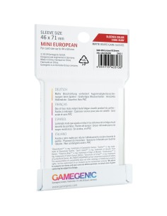 Protège cartes 50 sleeves Matte 46x71 Mini Eu Ruby - Gamegenic 2