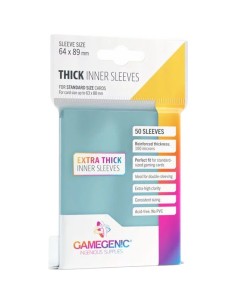 Protège cartes 100 Thick Inner Sleeves - 64x89 - Accessoires - Gamegenic