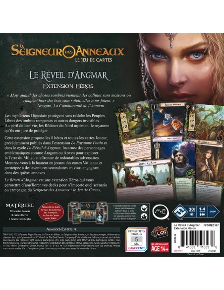 Le Réveil d'Angmar - Extension Héros - Le Seigneur des Anneaux Jce - Esprit Jeu - Fantasy Flight Games