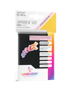 Protège cartes 60 Sleeves Prime Noir Japan Size 62 x 89 mm - Gamegenic