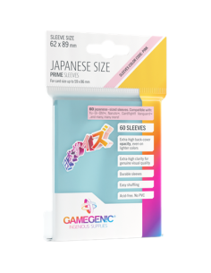 Protège cartes 60 Sleeves Prime Clear Japan Size 62 x 89 mm - Gamegenic