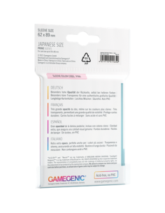 Protège cartes 60 Sleeves Prime Clear Japan Size 62 x 89 mm - Gamegenic 2