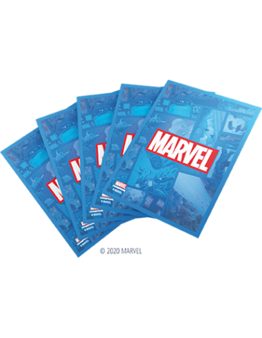 Protège cartes 50 Sleeves Marvel Champions - Modèles Divers - 66 x 92 mm - Jeux de société - Couleur Sleeves Marvel Champions Bl