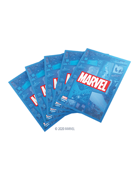 Protège cartes 50 Sleeves Marvel Champions - Modèles Divers - 66 x 92 mm - Jeux de société - Couleur Sleeves Marvel Champions Bl