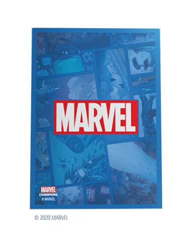 Protège cartes 50 Sleeves Marvel Champions - Modèles Divers - 66 x 92 mm - Jeux de société - Couleur Sleeves Marvel Champions Bl