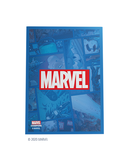 Protège cartes 50 Sleeves Marvel Champions - Modèles Divers - 66 x 92 mm - Jeux de société - Couleur Sleeves Marvel Champions Bl