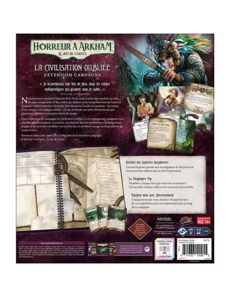 Horreur à Arkham Jce : La Civilisation Oubliée - Extension Campagne - Jeux de société - Fantasy Flight Games