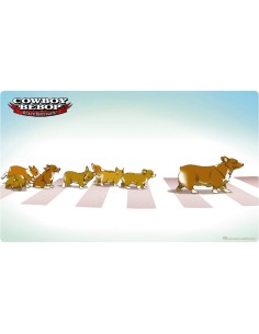 Cowboy Bebop - Playmat Ein and Family - Ynnis éditions - Jeux de rôle - Don't Panic Games