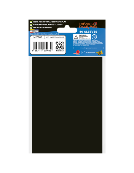 Seven Deadly Sins : Confrontation - Sleeves - Don't Panic Games