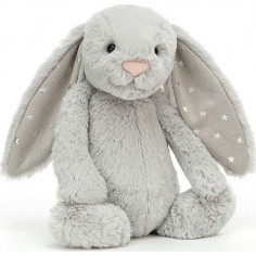 peluche lapin étoile gris - Shimmer Bashful - 31 cm - Jellycat