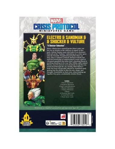 Marvel Crisis Protocol: Electro & Sandman & Shocker & Vulture - Jeux de figurines - Atomic Mass Games