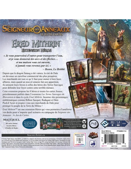 Le Seigneur des Anneaux Jce - Extension Ered Mithrin - Héros - Fantasy Flight Games