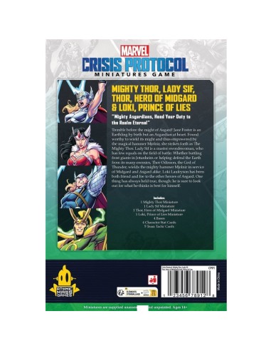 Marvel Crisis Protocol: Mighty Thor, Lady Sif, Thor, Hero of Midgard & Loki, Prince of Lies - Atomic Mass Games
