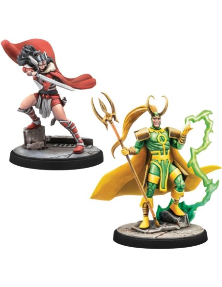 Marvel Crisis Protocol: Mighty Thor, Lady Sif, Thor, Hero of Midgard & Loki, Prince of Lies - Atomic Mass Games