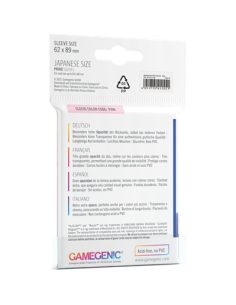 Protège cartes 60 Sleeves Prime Blue Japan Size 62 x 89 mm - Gamegenic 2