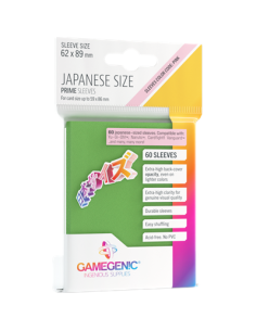 Protège cartes 60 Sleeves Prime Green Japan Size 62 x 89 mm - Gamegenic