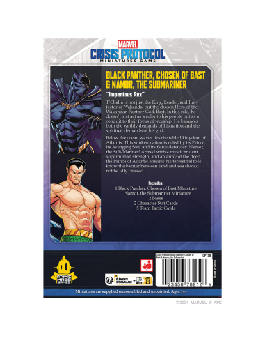 Black Panther, Chosen Bast Namor, Submariner - Extension Marvel Crisis Protocol - Atomic Mass Games