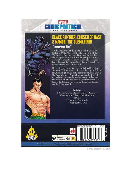Black Panther, Chosen Bast Namor, Submariner - Extension Marvel Crisis Protocol - Atomic Mass Games