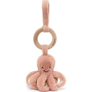 Hochet en bois Odell Pieuvre Rose Octopus - Jellycat