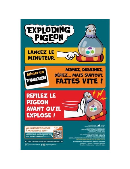 Exploding Pigeon - Jeu de Société - Exploding Kittens