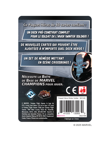Winter Soldier - Marvel Champions - Jeu de Cartes - Fantasy Flight Games