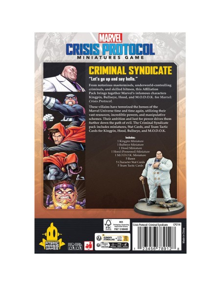 Marvel Crisis Protocol: Criminal Syndicate Affiliation Pack - Jeux de figurines - Atomic Mass Games