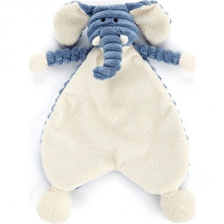 Doudou plat bleu bébé éléphant Cordy Roy - Jellycat