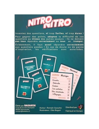 Nitro Nitro - Bakakou - Jeux de société - Gigamic