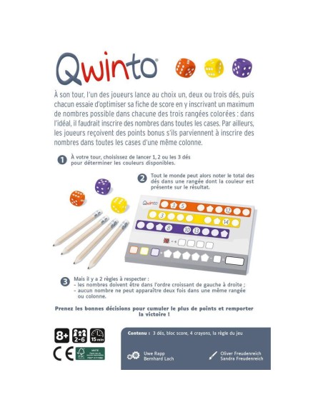 Qwinto - Jeu de société - Achat Boutique - Gigamic