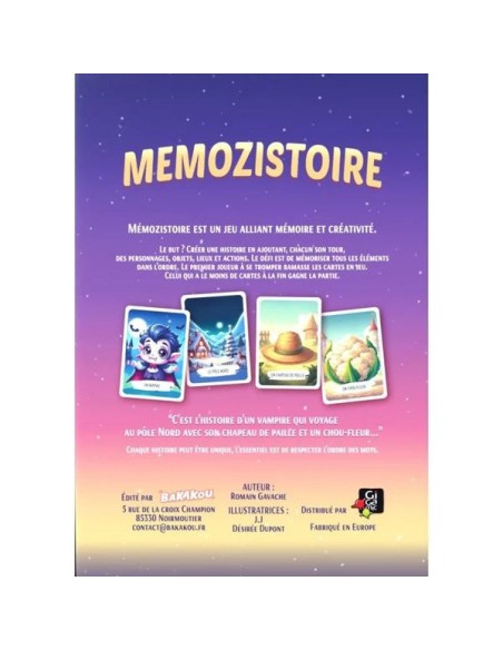 Memozistoire - Jeu de Société - Jeu pour Enfants - Gigamic