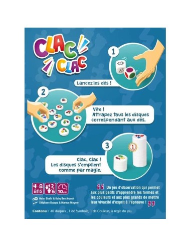 Clac Clac - Jeu de société en famille dès 4 ans - Gigamic